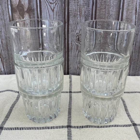 Set of 4 Stackable | Vintage Libbey Duratuff Everest Glass Whiskey Tumblers - Picture 4 of 8